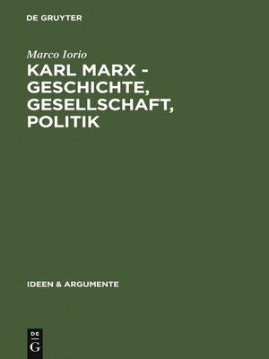 cover image of Karl Marx--Geschichte, Gesellschaft, Politik
